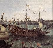 VROOM, Hendrick Cornelisz. The Arrival at Vlissingen of the Elector Palatinate Frederick V (detail) ar oil painting